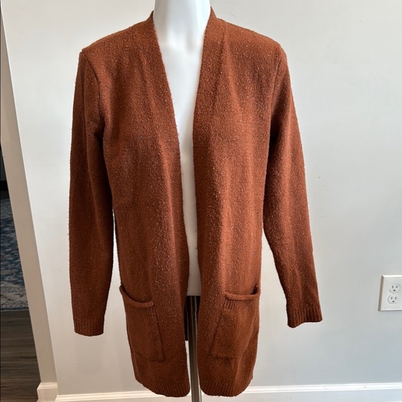 Love Ellie Medium Women's Open Front Cardigan Sweater - Brown - Picture 1 of 10